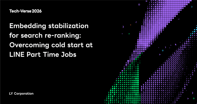 Embedding stabilization for search re-ranking: Overcoming cold start at LINE Part Time Jobs